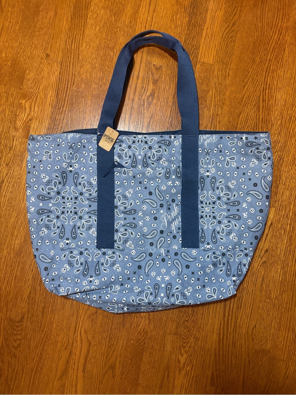 PINK NWT Paisley Blue Tote Bag